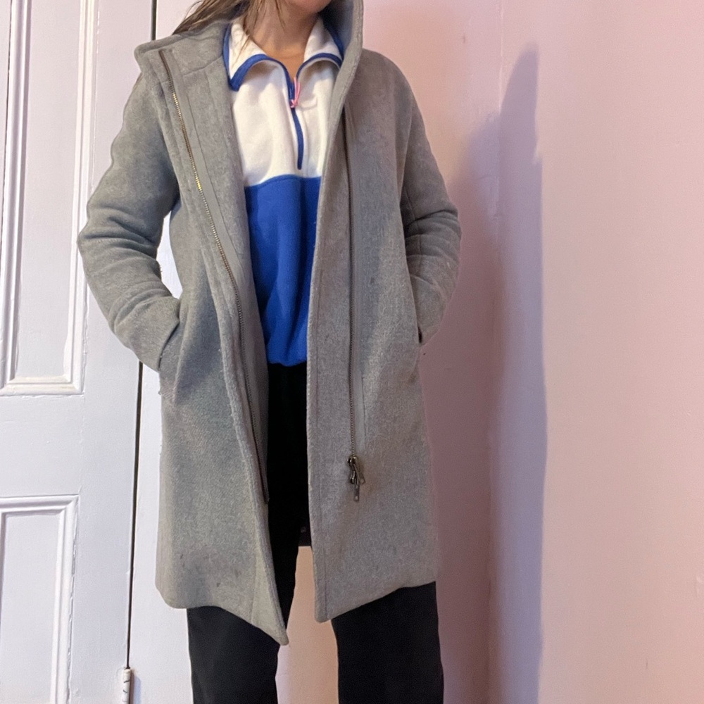 Gray Zip-Up Coat